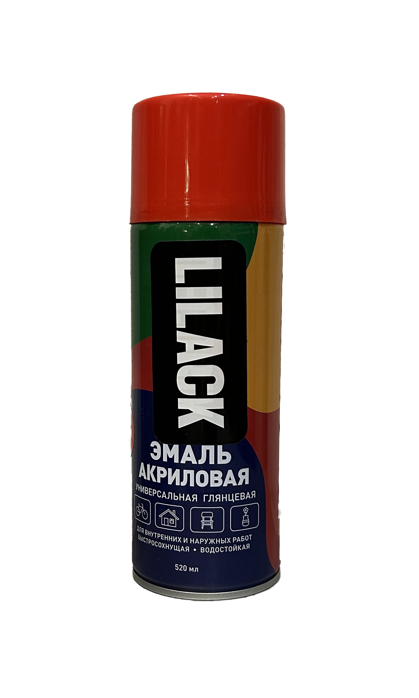 LK-0101-04-DX - аэрозольная акриловая эмаль, цвет: красный глянцевый, баллон: 520 мл.