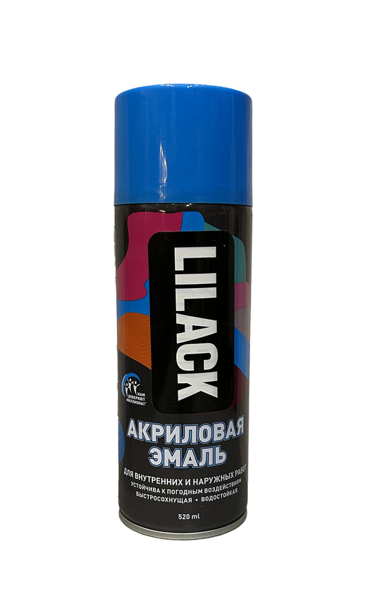 LK-0101-09-DX - аэрозольная эмаль универсальная, цвет: синий глянцевый, баллон: 520 мл.