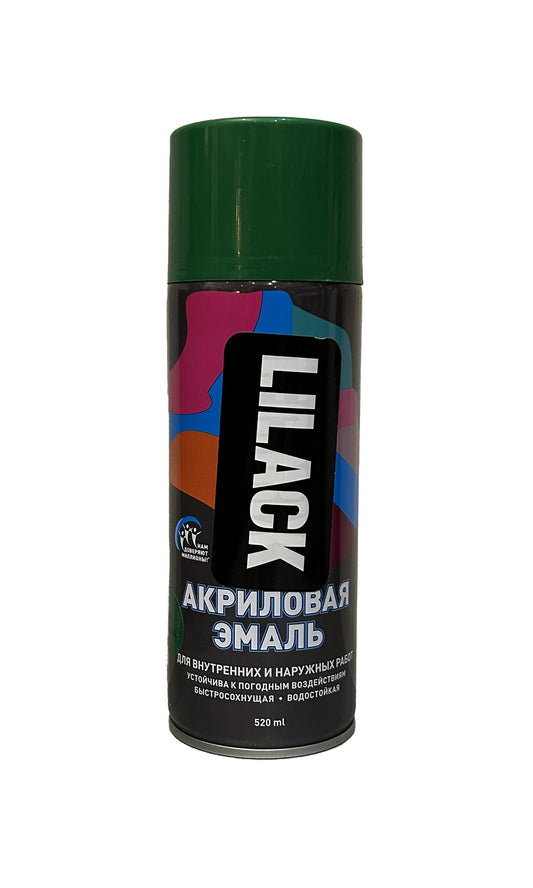 LK-0101-14-DX - аэрозольная эмаль универсальная, цвет: зелёный глянцевый, баллон: 520 мл.