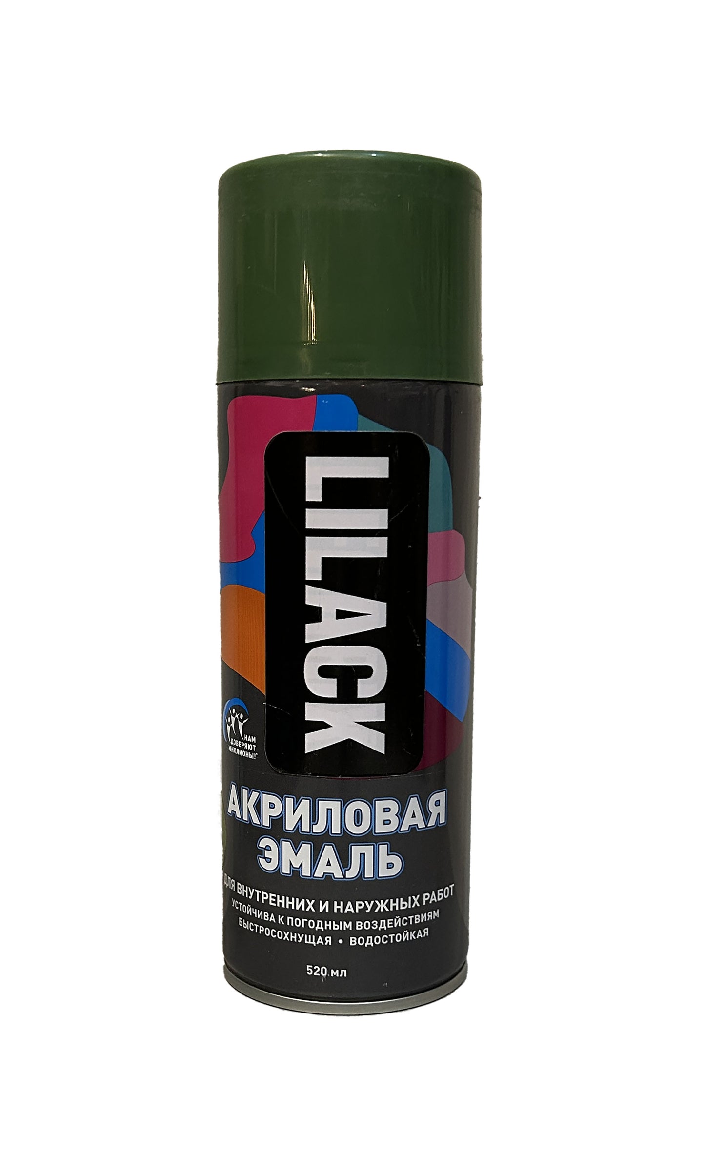 LK-0101-38-DX - аэрозольная акриловая эмаль, цвет: оливковый глянцевый, баллон: 520 мл.