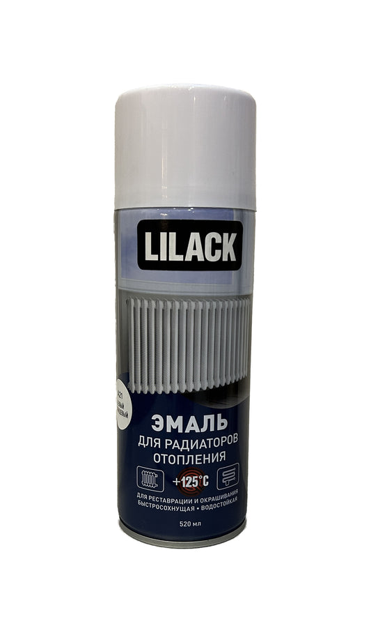 LK-0105-21-DX - аэрозольная акриловая эмаль для радиаторов отопления, цвет: белый глянцевый, баллон: 520 мл.