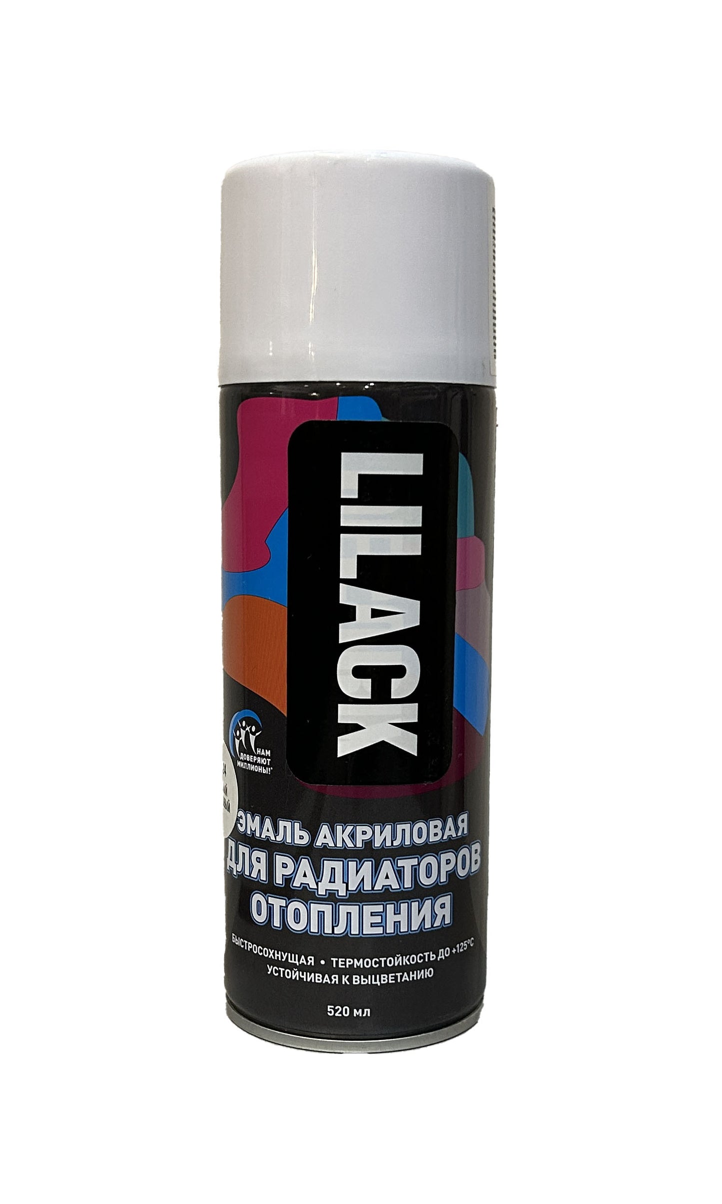 LK-0105-24-DX - аэрозольная акриловая эмаль для радиаторов отопления, цвет: белый матовый, баллон: 520 мл.