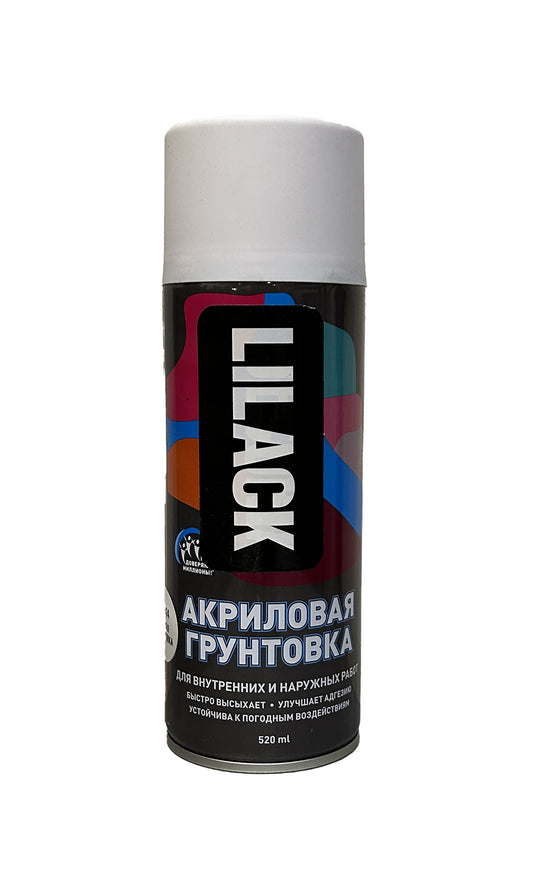 LK-0108-24-DX - аэрозольная акриловая грунтовка Lilack, цвет: белый матовый, баллон: 520 мл.