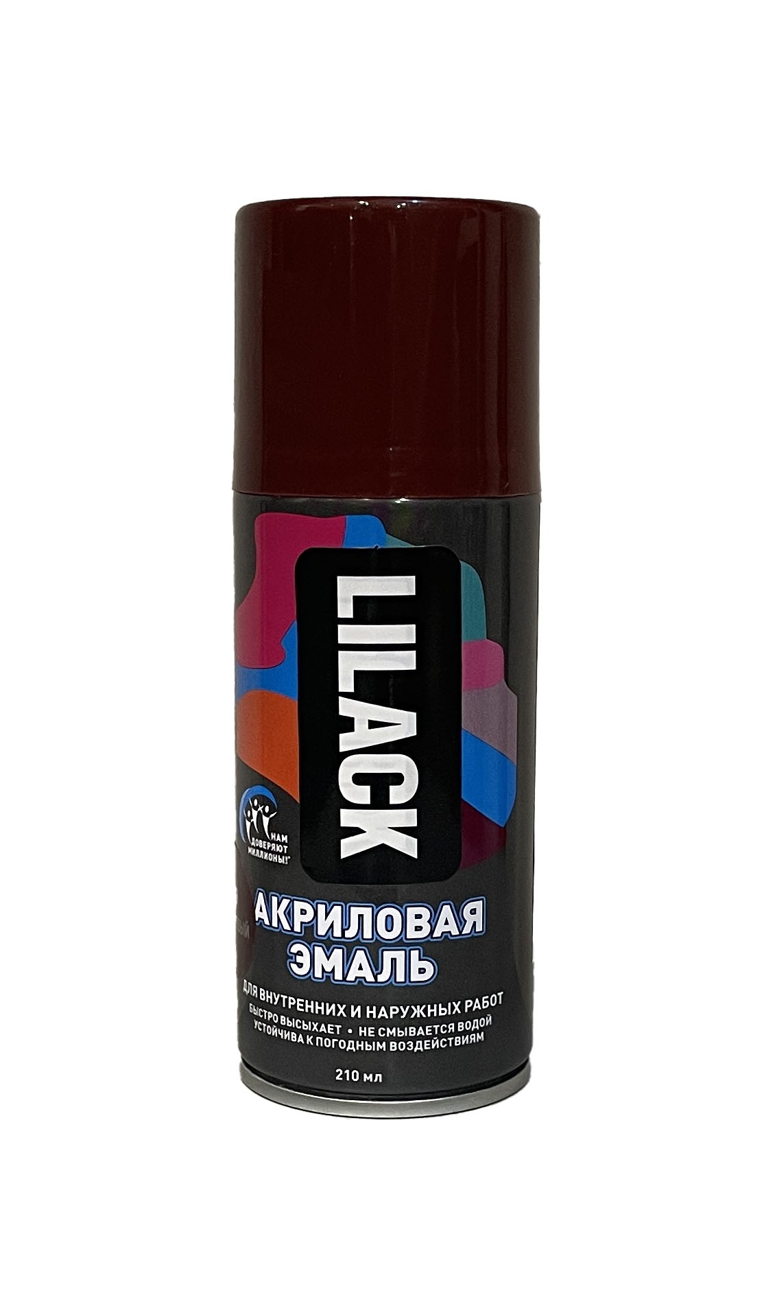 LK-0110-39-DX-210 - аэрозольная акриловая эмаль универсальная Lilack, цвет: коричневый, баллон: 210 мл.