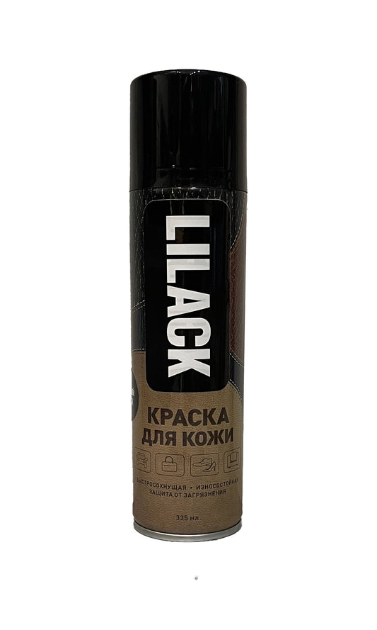 LK-0127-01- аэрозольная краска для кожи Lilack, цвет: черный, баллон: 335 мл.