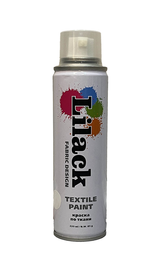 LK-0130-01 - аэрозольная краска для ткани Lilack, цвет: белый, баллон: 220 мл.