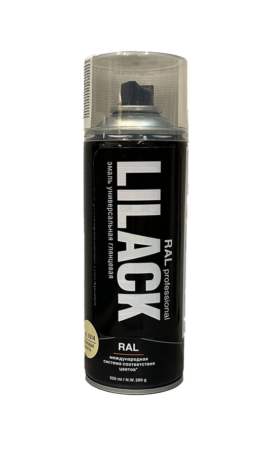 LK-0138-1014-DX - аэрозольная акриловая эмаль, цвет: слоновая кость глянцевый RAL 1014 PROFESSIONAL, баллон: 520 мл.