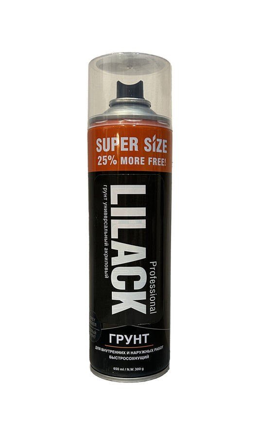 LK-0140-10-DX-650 - аэрозольный грунт Lilack Professional 650, цвет: серый матовый, баллон: 650 мл.