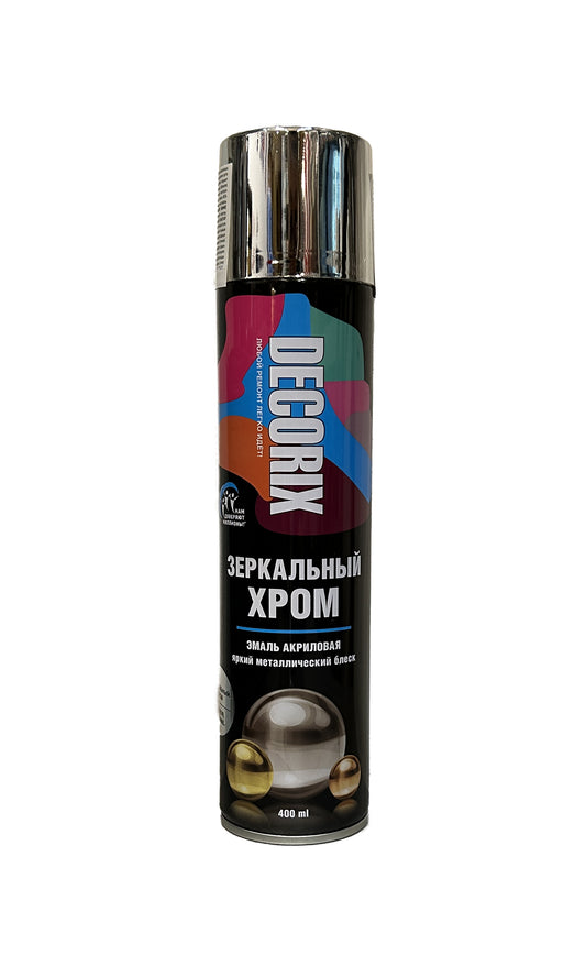 DEC-0147-02-DX-400 - аэрозольная эмаль универсальная, цвет: зеркальный хром, баллон: 400 мл.