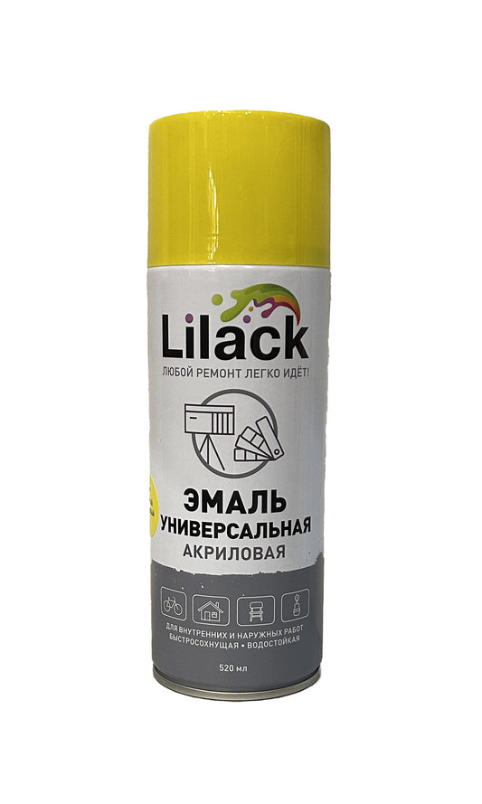 LK-7101-07 - аэрозольная универсальная эмаль, цвет: желтый глянцевый, баллон: 520 мл.