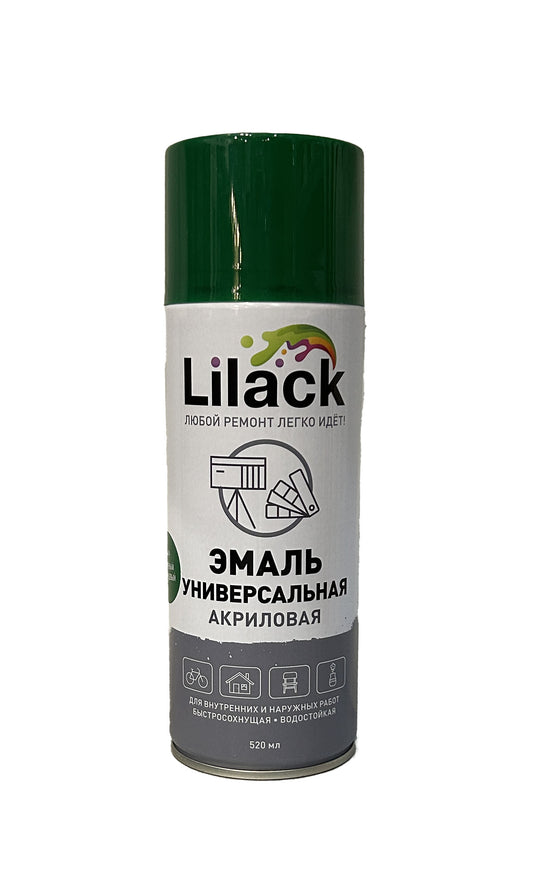 LK-7101-14 - аэрозольная универсальная эмаль, цвет: зелёный глянцевый, баллон: 520 мл.