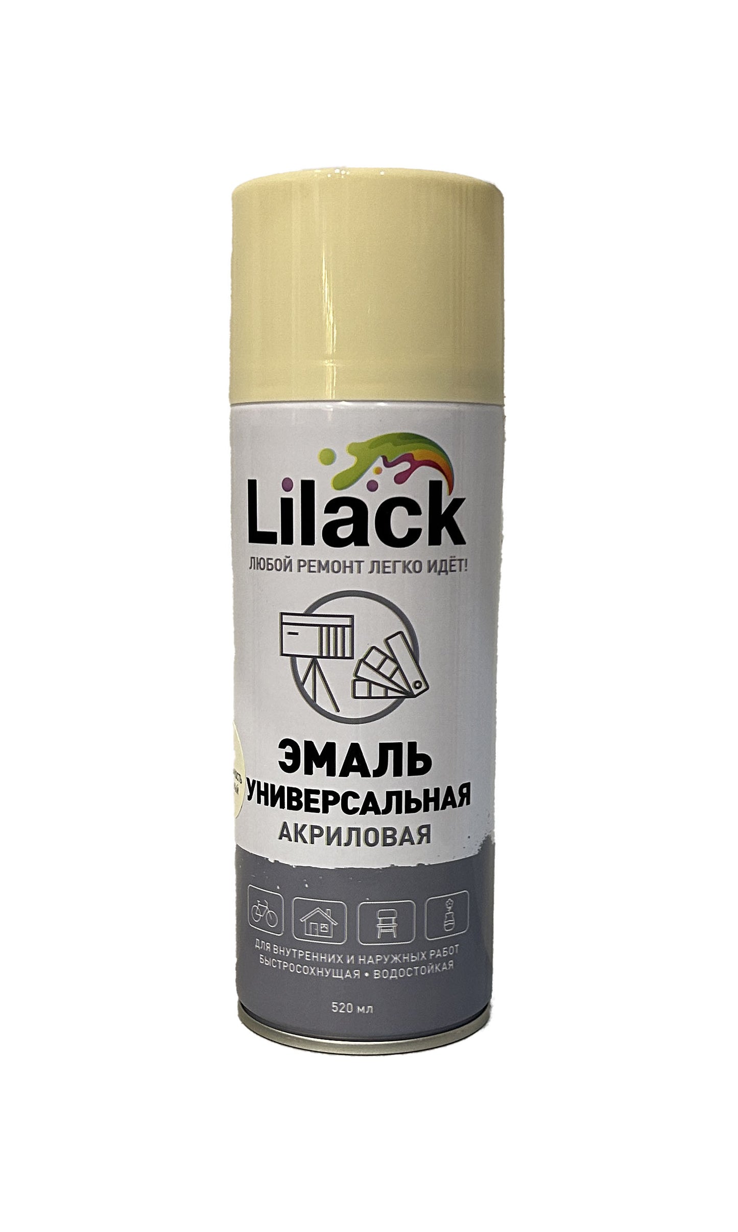 LK-7101-48 - аэрозольная универсальная эмаль, цвет: слоновая кость глянцевый, баллон: 520 мл.
