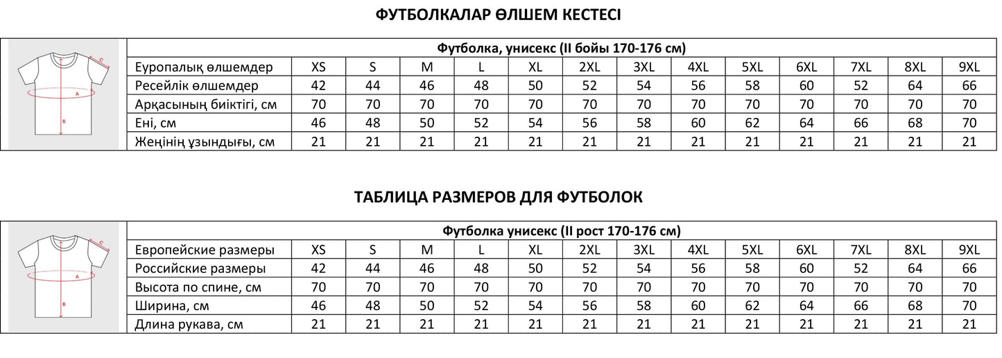 Футболка Атлетик, с тамгой рода "Адай", размер: M-II, 100% хлопок, унисекс