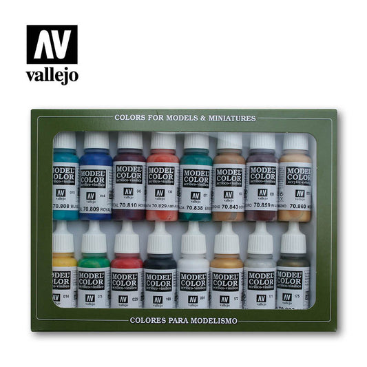 VAL-70142 - набор акриловых красок Model Color Set, цвета средневековых армий (16 флаконов по 17 мл.)