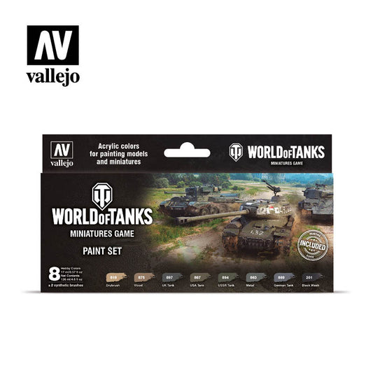 VAL-70245 - набор акриловых красок Model Color Set, цвета: World of Tanks (8 флаконов по 17 мл.)