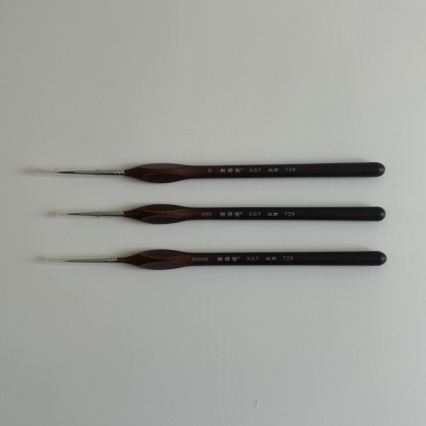 XDT-BRUSH-729-SET-3 - набор профессиональных кистей №729, размеры: 00000, 000, 0