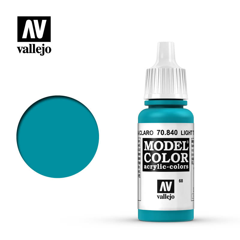 VAL-70840 - акриловая краска Model Color, цвет: светло-бирюзовый (Light Turquoise), флакон: 17 мл.