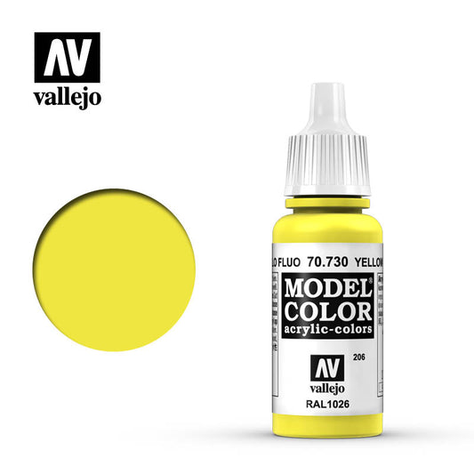 VAL-70730 - акриловая краска Model Color, цвет: люминисцентный желтый (Yellow Fluorescent), флакон: 17 мл.