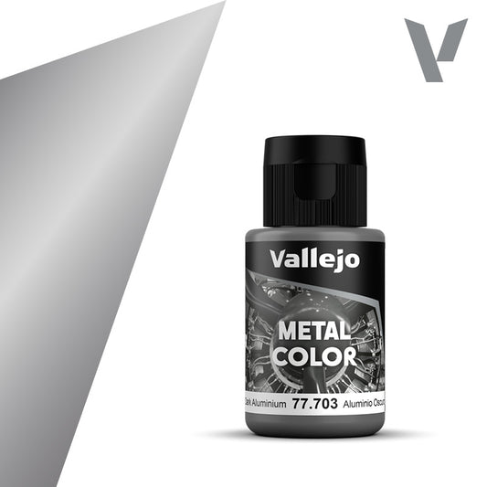 VAL-77703 - металлическая краска, цвет: темный алюминий (Dark Aluminium), флакон: 32 мл.