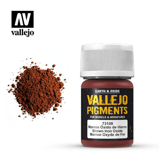 VAL-73108 - порошковый пигмент, цвет: коричневая ржавчина (Brown Iron Oxide), флакон: 35 мл.