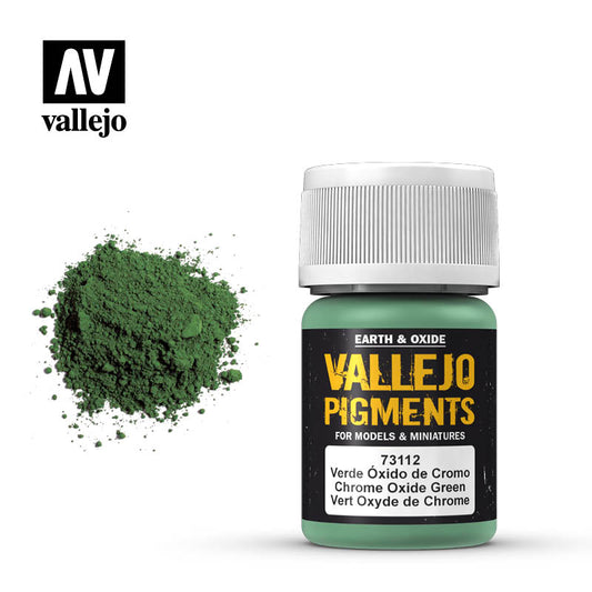 VAL-73112 - порошковый пигмент, цвет: зеленый оксид хрома (Chrome Oxide Green), флакон: 35 мл.