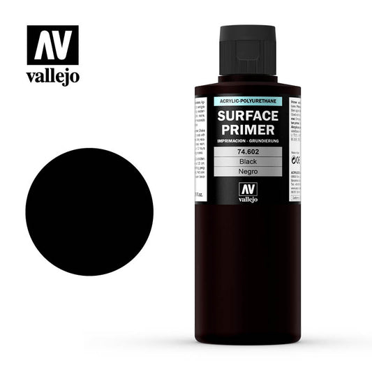 VAL-74602 - чёрная полиуретановая грунтовка, флакон: 200 мл.