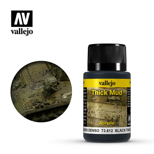 VAL-73812 - эффектарная краска, цвет: брызги черной комковой грязи (Thick Black Splash Mud), флакон: 40 мл.