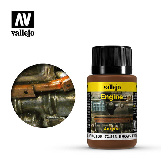VAL-73818 - эффектарная краска, цвет: коричневый нагар на двигателе (Engine Effects - Brown Engine Soot), флакон: 40 мл.