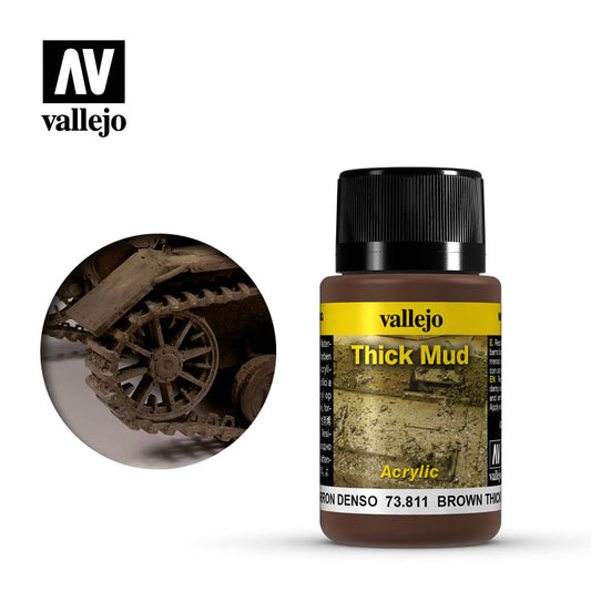 VAL-73811 - эффектарная краска, цвет: брызги коричневой комковой грязи (Thick Brown Splash Mud), флакон: 40 мл.
