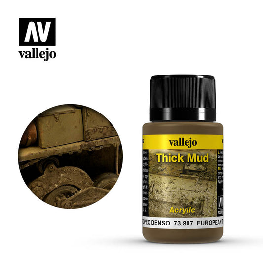 VAL-73807 - эффектарная краска, цвет: брызги европейской комковой грязи (Thick European Splash Mud), флакон: 40 мл.