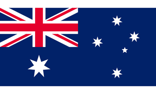 INR-ASL-15x22-2 - государственный флаг Австралии, размер: 15х22 см, материал: атлас. Печать с двух сторон. Подставка и шток приобретаются отдельно