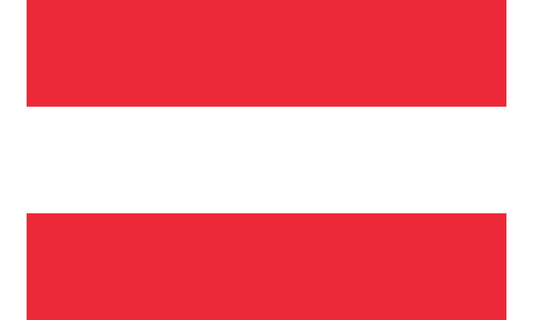 INR-AUS-15x22-2 - государственный флаг Австрии, размер: 15х22 см, материал: атлас. Печать с двух сторон. Подставка и шток приобретаются отдельн