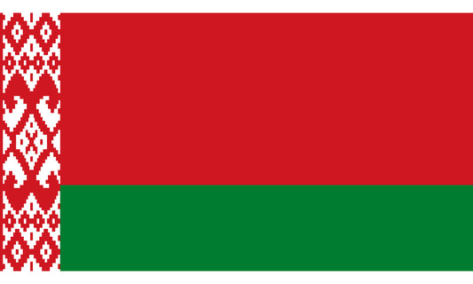 INR-BLR-15x22-1 - государственный флаг Республики Беларусь, размер: 15х22 см, материал: атлас. Печать с одной стороны. Подставка и шток приобретаются отдельно