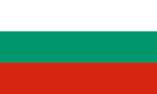 INR-BUL-15x22-2 - государственный флаг Болгарии, размер: 15х22 см, материал: атлас. Печать с двух сторон. Подставка и шток приобретаются отдельно