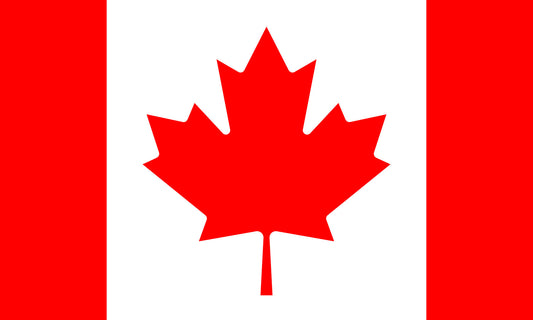 INR-CAN-15x22-2 - государственный флаг Канады, размер: 15х22 см, материал: атлас. Печать с двух сторон. Подставка и шток приобретаются отдельно