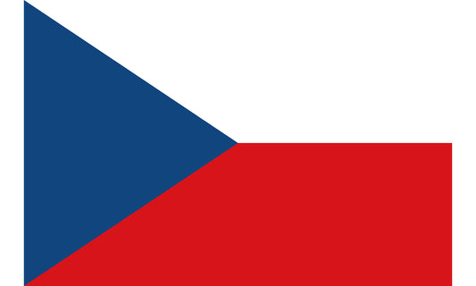 INR-CZE-15x22-2 - государственный флаг Чехии, размер: 15х22 см, материал: атлас. Печать с двух сторон. Подставка и шток приобретаются отдельно