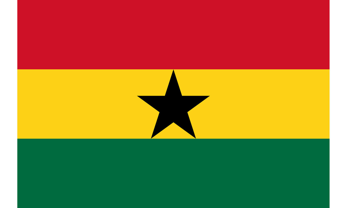 INR-GHA-15x22-2 - государственный флаг Ганы, размер: 15х22 см, материал: атлас. Печать с двух сторон. Подставка и шток приобретаются отдельно