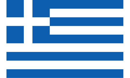 INR-GRE-15x22-2 - государственный флаг Греции, размер: 15х22 см, материал: атлас. Печать с двух сторон. Подставка и шток приобретаются отдельно