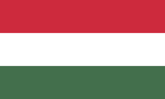 INR-HUN-15x22-2 - государственный флаг Венгрии, размер: 15х22 см, материал: атлас. Печать с двух сторон. Подставка и шток приобретаются отдельно