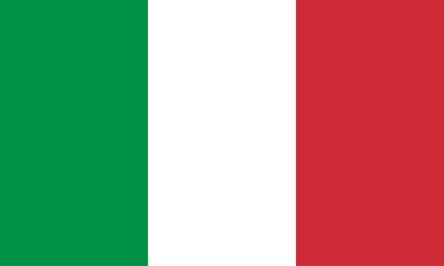 INR-ITA-15x22-2 - государственный флаг Италии, размер: 15х22 см, материал: атлас. Печать с двух сторон. Подставка и шток приобретаются отдельно