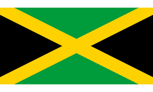 INR-JAM-15x22-2 - государственный флаг Ямайки, размер: 15х22 см, материал: атлас. Печать с двух сторон. Подставка и шток приобретаются отдельно