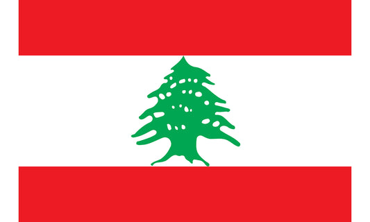 INR-LEB-15x22-2 - государственный флаг Ливана, размер: 15х22 см, материал: атлас. Печать с двух сторон. Подставка и шток приобретаются отдельно