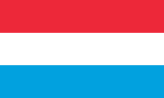 INR-LUX-15x22-2 - государственный флаг Великого Герцогства Люксембург, размер: 15х22 см, материал: атлас. Печать с двух сторон. Подставка и шток приобретаются отдельно