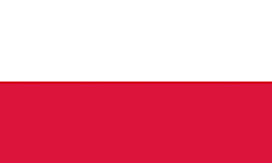 INR-POL-15x22-2 - государственный флаг Польши, размер: 15х22 см, материал: атлас. Печать с двух сторон. Подставка и шток приобретаются отдельно