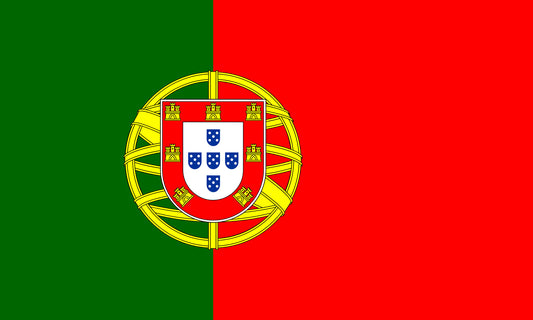 INR-PGL-15x22-2 - государственный флаг Португалии, размер: 15х22 см, материал: атлас. Печать с двух сторон. Подставка и шток приобретаются отдельно