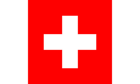 INR-SWS-15x22-2 - государственный флаг Швейцарии, размер: 15х22 см, материал: атлас. Печать с двух сторон. Подставка и шток приобретаются отдельно