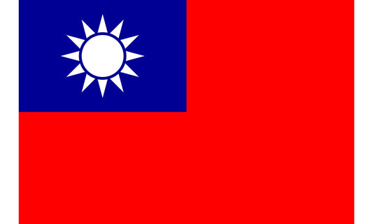 INR-TWN-15x22-2 - государственный флаг Тайваня, размер: 15х22 см, материал: атлас. Печать с двух сторон. Подставка и шток приобретаются отдельно