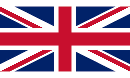 INR-UK-15x22-2 - государственный флаг Великобритании, размер: 15х22 см, материал: атлас. Печать с двух сторон. Подставка и шток приобретаются отдельно