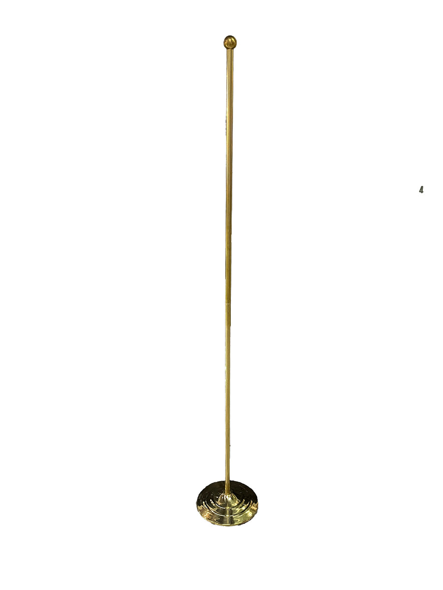 INR-STAND-2000-GOLD - подставка для флага напольная выдвижная, высотой: 2 метра из стали с золотистым покрытием