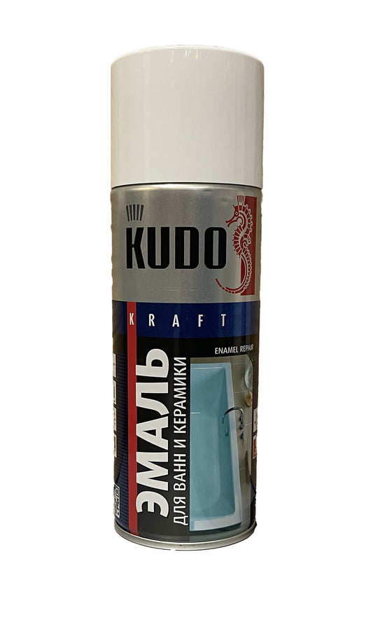 KU-1301 - аэрозольная эмаль для реставрации ванн и керамики, цвет: белый, баллон: 520 мл.